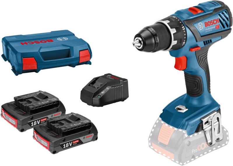 Bosch Akku-Bohrschrauber gsr 18V-28 mit 2x 2,0 Ah Akkus + Ladegerät im l-case