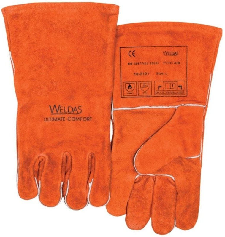 Weldas - Schweißerhandschuh Nr. 10-2101, Gr. l rot (1 Paar)