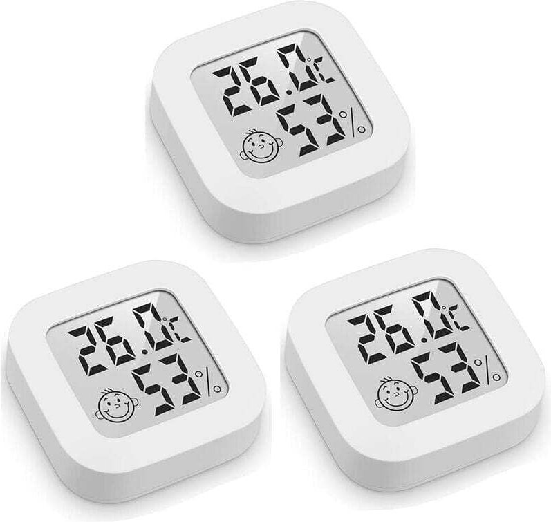 Thumbnail - SNQ - Innenthermometer-Hygrometer, 3-teiliges Mini-LCD-Digitalthermometer-Hygrometer mit hoher Präzision, Wandthermomete...