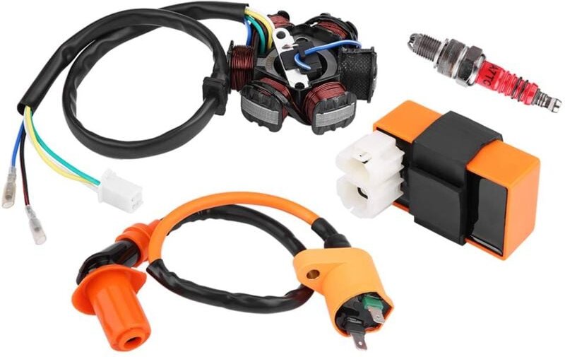 Jeffergarden - Racing-Zündspule, robustes komplettes Plug-and-Play-CDI-Spulenset für 125 cc 150 cc Moped Dirt Bike Go Ka...