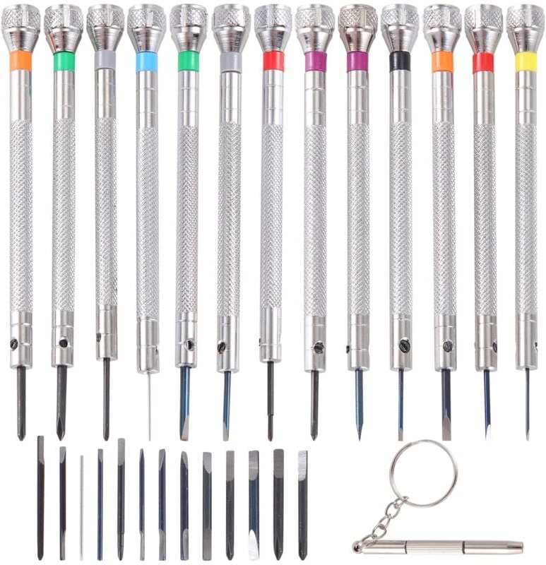 13 Teiliges Mini PräZision Uhren Schraubendreher Juwelier Set 0,6-2,0 Mm mit Klingen