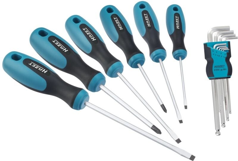 Schraubendreher Satz, Kreuzschlitz Profil ph, Schlitz Profil, Innen-Sechskant Profil, 0.5 x 3 - 1.2 x 6.5, PH1 - PH2, 1....