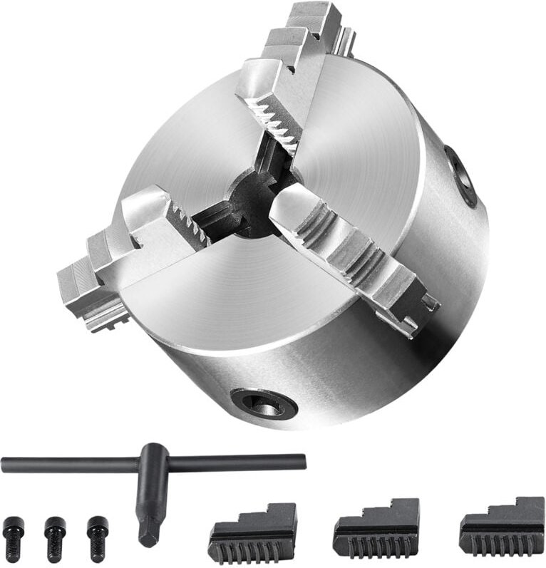 Mophorn 3-Backen-Drehfutter, 6 Zoll, selbstzentrierend, Spannbereich 0,14-6,3 Zoll, umkehrbare Backen für Drehbank, 3D-D...