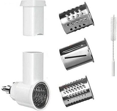 Gemüseschneider-Zubehör für KitchenAid-Küchenmaschine, Käsereibe, Gemüsereibe mit 3 Edelstahlklingen, Gemüseschneider-Re...