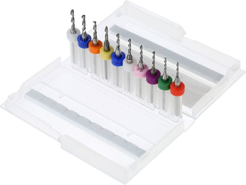 Thumbnail - 10pcs Tungsten -Vergaser -Micro -Bohrbits Gravurwerkzeuge für die pcb -Leiterplatte 1,1 mm+1,2 mm+1,3 mm+1,4 mm+1,5 mm+1...