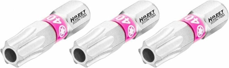 Bit 2223N-T40H/3 ∙ 1/4 Zoll (6,3 mm) Sechskant massiv ∙ Tamper Resistant torx® Profil ∙ 3-teilig ∙ sw T40H