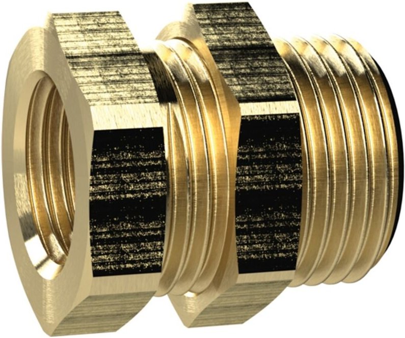 Schottverschraub., M26x1,5 a., g 3/8 i., SW1 27, SW2 32, Messing - Riegler