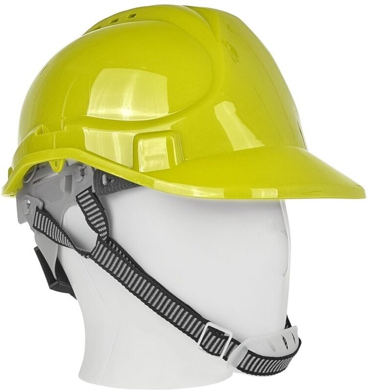 Bauschutzhelm - DIN EN 397 - 6 Punkt Sicherheitshelm, gelb
