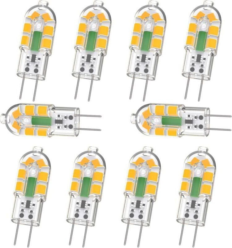 Beijiyi - G4-Glühbirne, G4-LED-Glühbirne, 2 w, 200 lm, 20 w entspricht G4-Halogen-Glühbirne, warmweiß 3000 k, ac/dc 12 v...