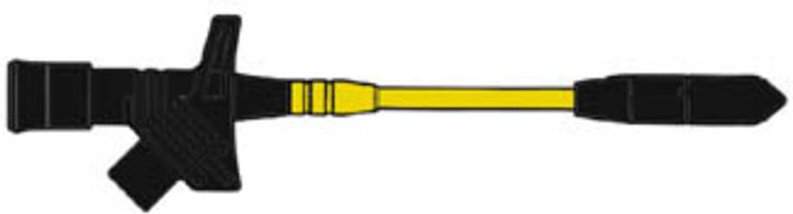 Hirschmann - sicherheitsklemmprüfspitze mit zweigeteilter prüfklemme / schwarz (kleps 2700)
