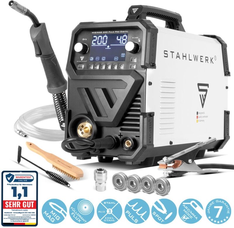 Thumbnail - STAHLWERK Schutzgas-Schweißgerät MIG MAG 200 Spot Puls Pro Digital IGBT 200 A