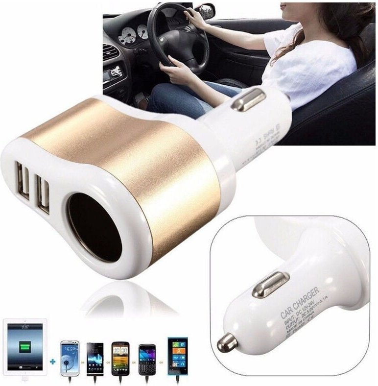 Trade Shop Traesio - Trade Shop - batterieladegerät usb batterieladegerät auto camper 12V 24V für tablet smarthphone -