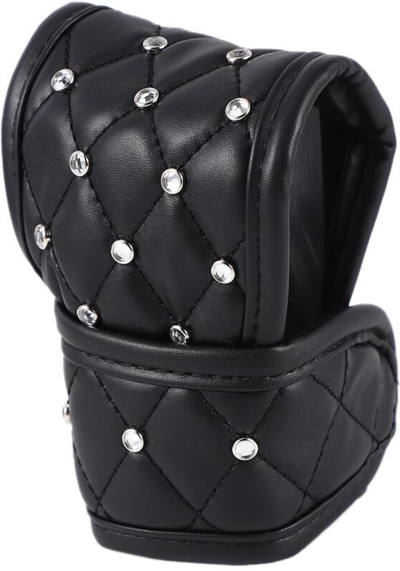 Tlily - Auto-Schalthebelabdeckung, schwarzer Kristall, funkelnde Diamantabdeckung, Innenzubehör, universelles Auto-SUV-L...