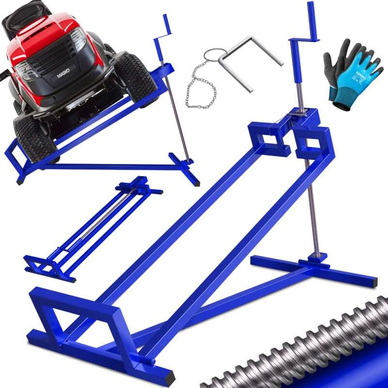 Masko - Rasentraktor Heber 400kg Aufsitzmäher Hebevorrichtung Rasentraktorheber Reinig.Hilfe Hebebühne inkl. Arbeitshand...