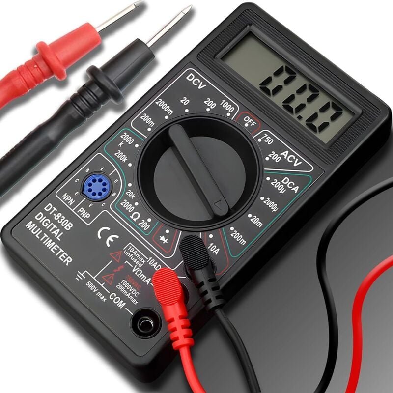 Digital Multimeter mit Ohmmeter, Amperemeter, Voltmeter für AC/DC Spannung, Strommessgerät DC/AC Strom: 0-5A, Misst Span...