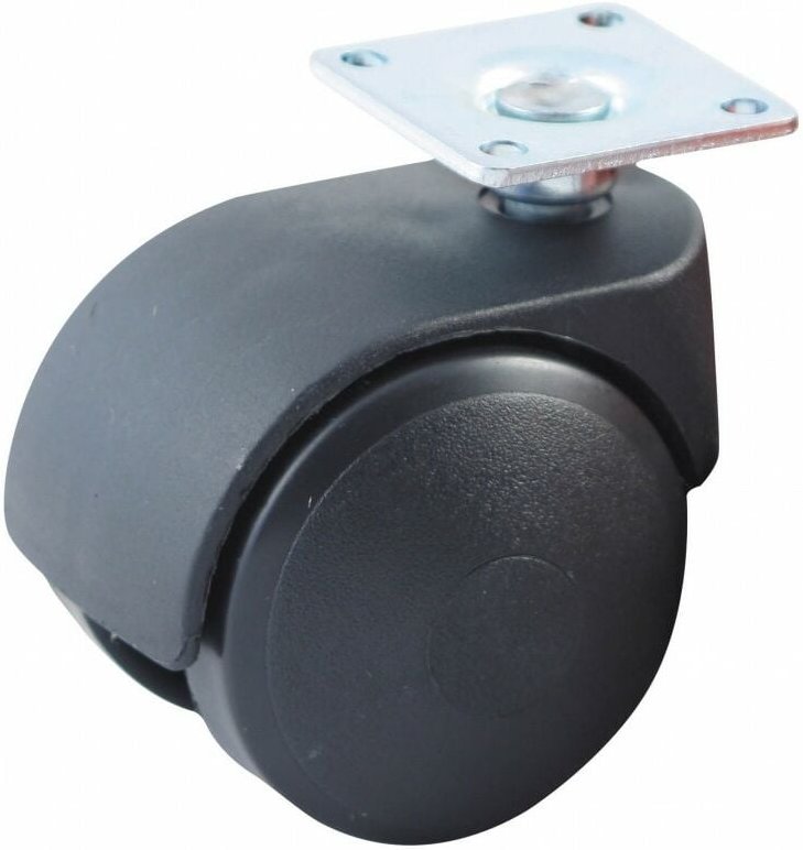 Lenkrolle mit rechteckiger Platte AVL Nylon-Doppelrollen Ø50 - Tragkraft 40kg - 595030A