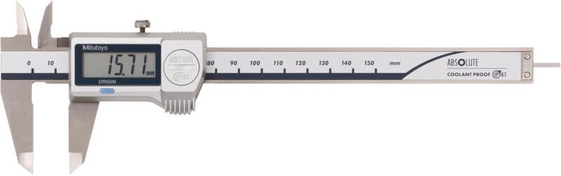 Digi. abs Messschieber CoolantProof IP67 0-150mm, standard Tiefenmaß, ohne Datenausgang - Mitutoyo