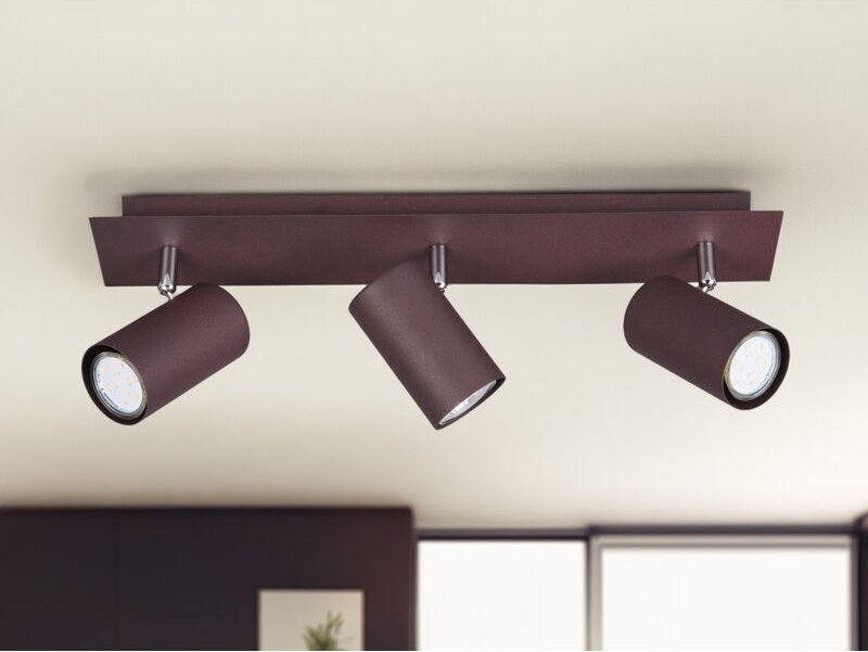 Deckenstrahler marley Rostfarben 3-flammig, Breite 48cm