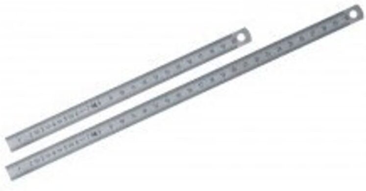 Metalllineal Semi-hart, Matt, 30 mm – 150 cm – Outifrance