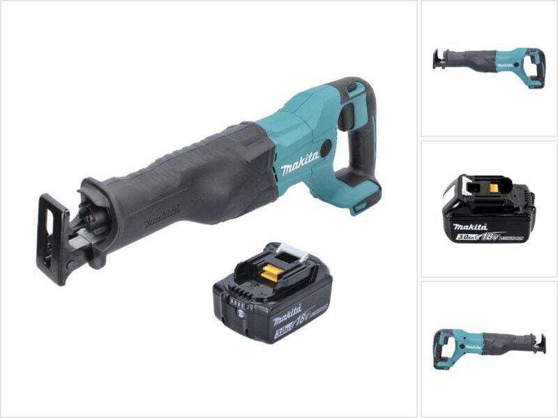 Djr 186 F1 Akku Reciprosäge Säbelsäge 18 v + 1x Akku 3,0 Ah - ohne Ladegerät - Makita