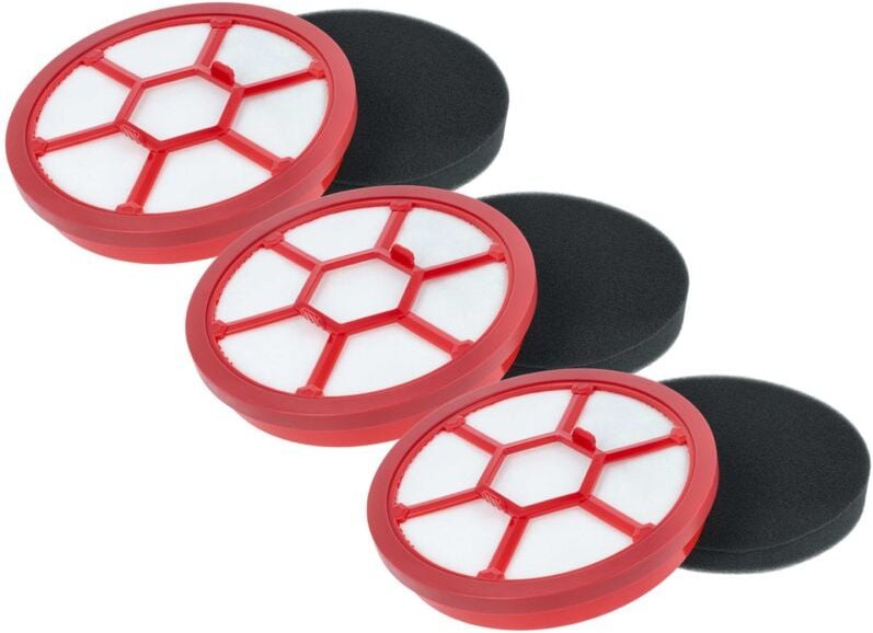 vhbw 3x Motorschutz-Filter kompatibel mit Dirt Devil Multicyclone DD5254-01, rebel54HFC Staubsauger