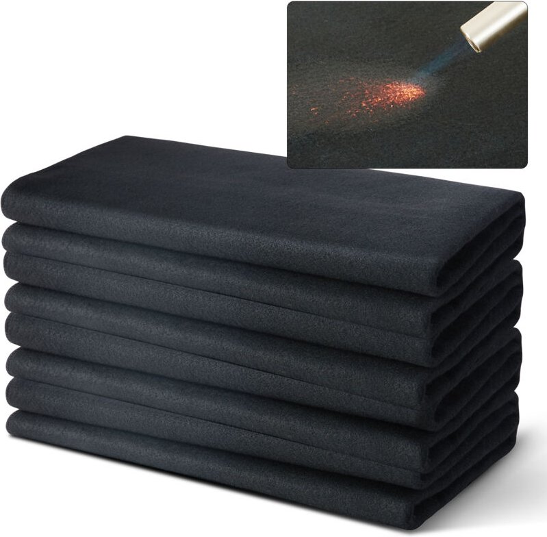 Mophorn - Schweißdecke aus Karbonfilz, 4er-Pack, 94 x 91 cm, flammhemmende Schweißdecke, hitzebeständiges Deckenset bis ...