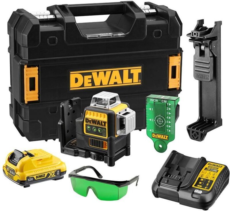 Dewalt - Laser 3x360 ° 10.8V 2.0Ah Grüner Strahl + Akku und Ladegerät - DCE089D1G
