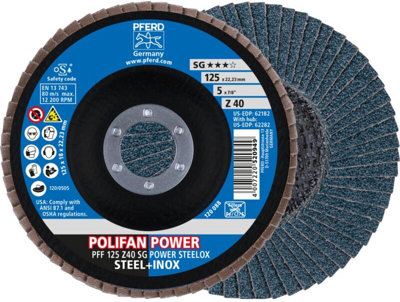 Fächerschleifscheibe z 40SG gerade 125mm K40 Pferd