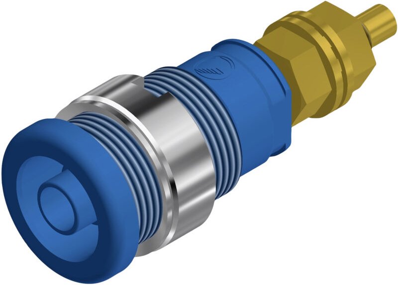 Seb 2600 g M4 Sicherheits-Laborbuchse Buchse, Einbau vertikal Stift-Ø: 4 mm Blau 1 St - Sks Hirschmann
