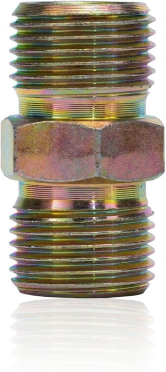 Rosfix Verbindungsstück 1/2" AG auf 1/2" AG – Edelstahl Kupplung für Farbspritzgerät 400 bar 60° Dichtkonus Beidseitiges...