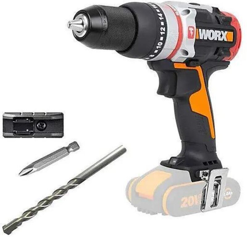 Worx WX354.9 Schlagbohrmaschine kabellos schwarz 20 V