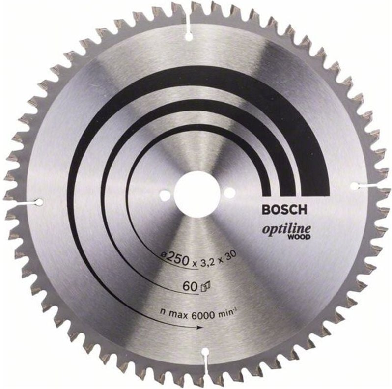 Pro Wood Kreissägeblatt, 250 x 3,2 x 30 mm, T60 - Bosch