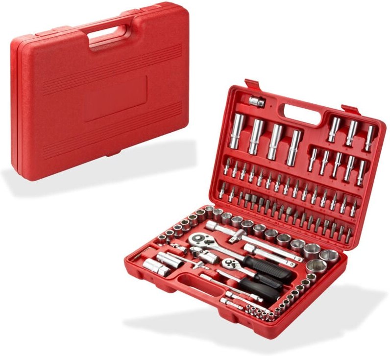 Thumbnail - Steckschlüssel Satz 94-tlg. Set Knarrenkasten Ratschen Kasten 1/2 Kfz Werkzeug