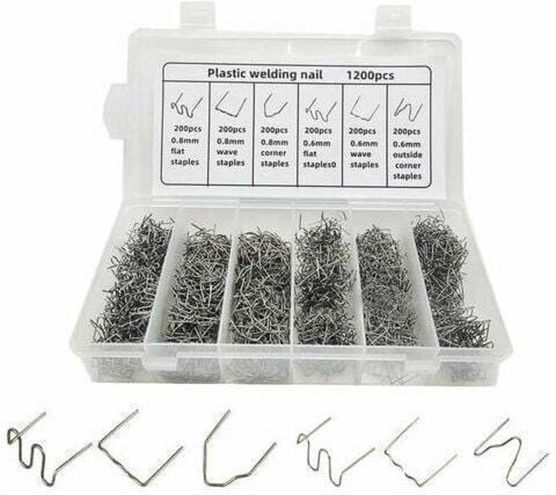 YMYNY Heißklammern für die Auto-Kunststoffreparatur, für die Schweißreparatur von Autostoßstangen-Kunststoff, 1200 Stück