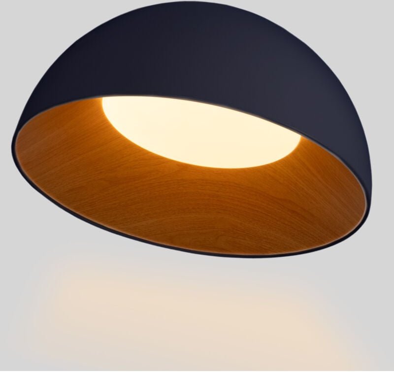 Cct led Deckenleuchte schräg 24W Holzoptik ø50cm