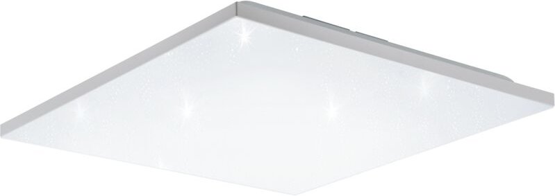 EGLO LED Panel Calemar-S, quadratische Deckenlampe mit Kristall-Effekt, Deckenleuchte aus Kunststoff und Metall in Weiß,...