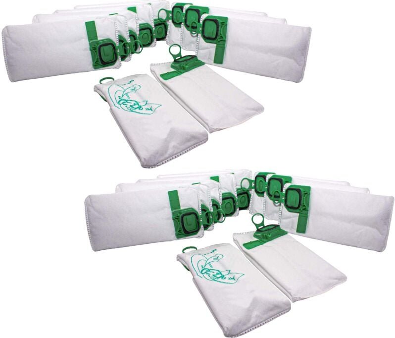 20x Staubsaugerbeutel Ersatz für Vorwerk FP140/150 für Staubsauger - Mikrovlies, 26cm x 14cm, Grün, Weiß - Vhbw