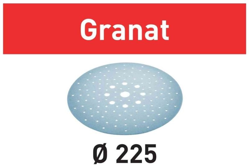 Granat-Schleifmittel für Planex-Schleifmaschine - Korn 220 D.225/128 - 25er Packung - 205662 - Festool