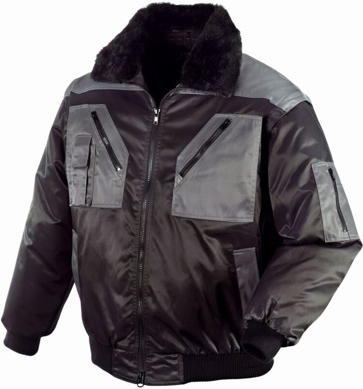 Pilotenjacke 4-in-1 Gr. s, schwarz/grau