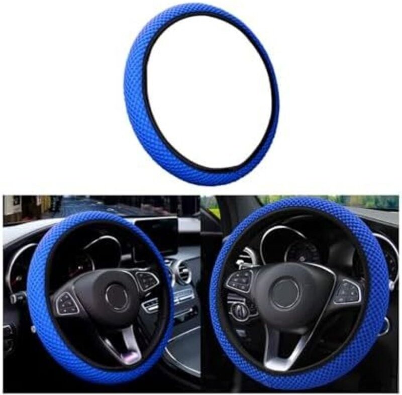 36–40 cm Auto-Lenkradbezug, atmungsaktive Seiden-Mikrofaser, warm im Winter und kühl im Sommer, rutschfest, geruchsneutr...