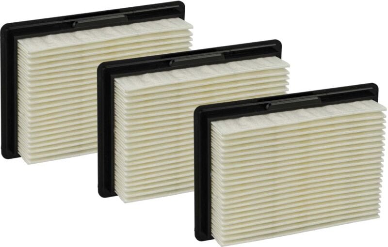 3x Flachfaltenfilter kompatibel mit Bosch EasyVac 12 3 603 CD0 000, 8 v li 3 601 JE3 000, gas 10, 12 Staubsauger - Filte...