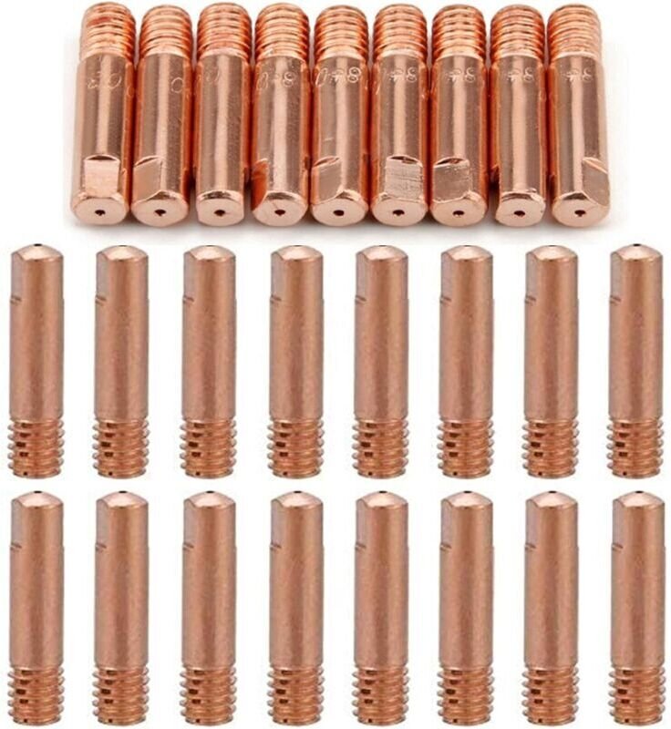 Reboot 40 Stück MB15 15AK Gasdüsen Kontaktdüsen Düsenhalter 0,8/1,0 mm MIG/MAG-Schweißbrenner-Verbrauchsmaterial MIG-Kon...