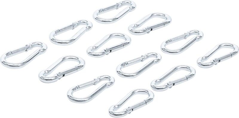 Karabinerhaken-Sortiment 50 x 5 mm 12-tlg.