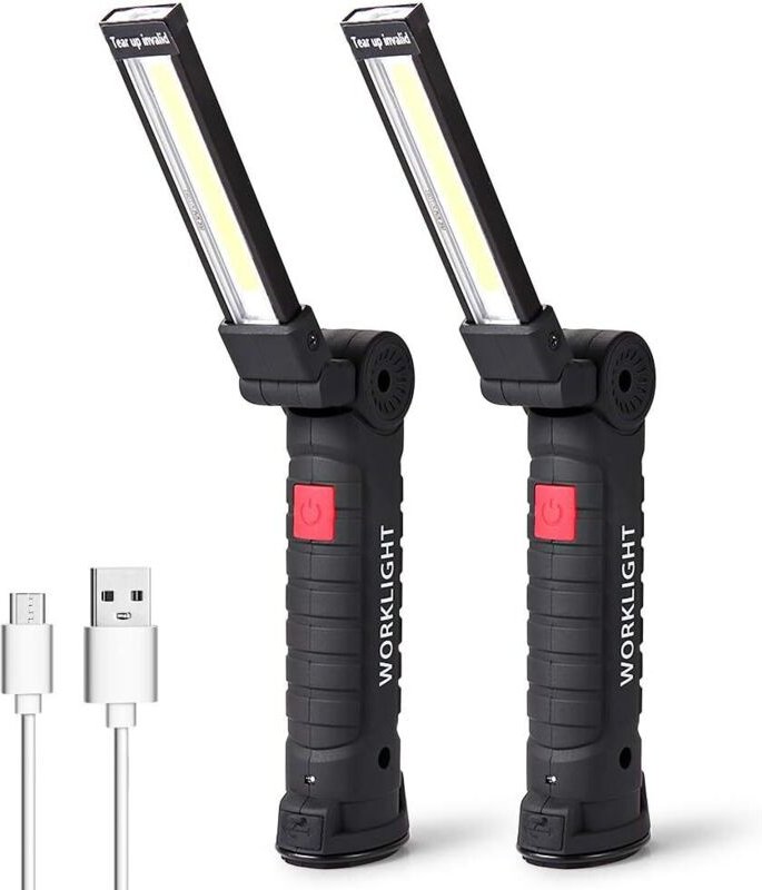 Memkey - LED-Arbeitsleuchte, LED-Handtaschenlampe, wiederaufladbar, LED-Werkstattlampe, Inspektionslampe, Taschenlampe, ...