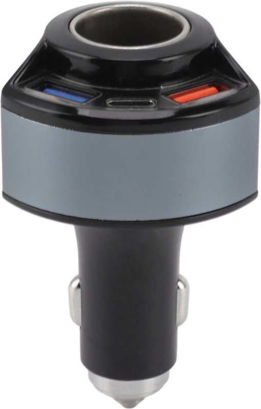 Schwarzes Autoladegerät, Schnellladung, QC3.0-Technologie, multifunktional, 2,4-A-Anschluss, tragbar, sicher und zuverlä...