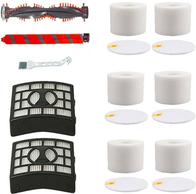 Thumbnail - Soft Borsten Brushroll Hepa Foam Filter Ersatzteile Kompatibel mit Shark DuoClean NV800 NV800W NV801 NV801Q NV803 UV810 ...