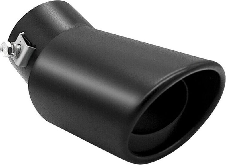 Tlily - Auto Trim Auspuffrohr 63mm Edelstahl Biegen Schalldämpfer Spitze Schwanz Kehle Schwarz