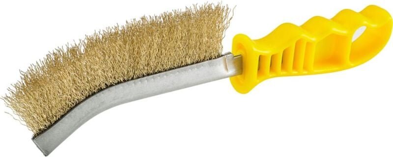 FP - Universal-Handdrahtbürste Messingdraht gewellt Kunststoffgriff 280 x 25 mm forti