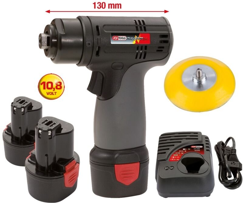 Akku-Schleifmaschine, 3.200 U/min 10,8V, mit 2 Akkus und 1 Ladegerät