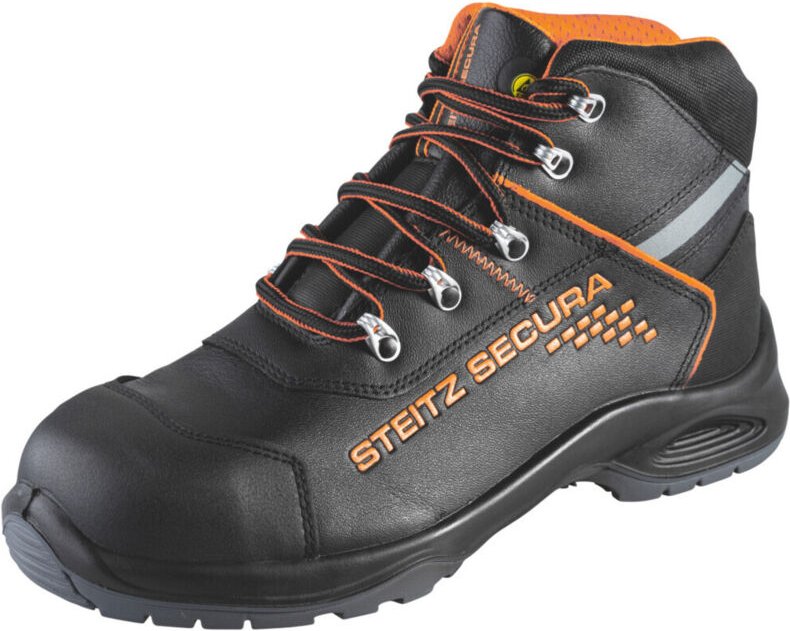 STEITZ SECURA Schnürstiefel schwarz/orange VX 7600, S3 XB, EU-Schuhgröße: 40